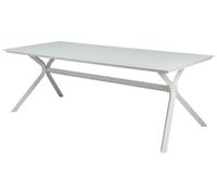Tavolo Rettangolare da Giardino 220x92cm in Alluminio Vorghini Firenze Bianco