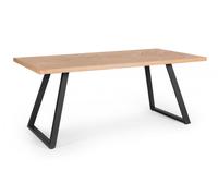 Tavolo Rettangolare Fisso 180x90x76 cm Kashar in Legno Nero