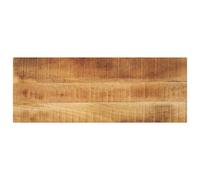 Tavolo rettangolare in legno massello grezzo Mango, 80 x 30 x 2,5 cm, piano in legno per scrivania e tavolo da pranzo, venature naturali del legno