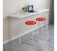 Tavolo rettangolare in legno massiccio da bar, alto e stretto, per cucina, sala da pranzo, design creativo dal vivo, ampio piano del tavolo