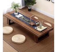 Tavolo rettangolare in stile giapponese, tavolino basso da caffè, tavolino da tè per soggiorno, casa, ufficio, sala da tè, 100 x 60 x 35 cm, design elegante e minimalista