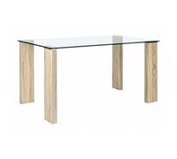 TAVOLO RETTANGOLARE PIANO VETRO STUDIO PRANZO MODERNO DESIGN