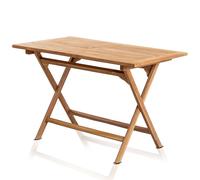 Tavolo Rettangolare Pieghevole in Teak da Giardino 120 x 70 Esterno Salvaspazio