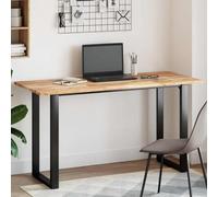 Tavolo rettangular 140 x 60 x 2 cm, in legno massiccio di acacia, non finito, durevole in legno, per uso in ufficio, o bistro