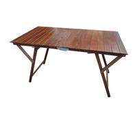 Tavolo richiudibile LAURA a strisce in legno 70 x 140 cm NOCE