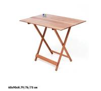 TAVOLO RICHIUDIBILE PIEGHEVOLE FORMICA A STRISCE NOCE 60X90cm PIC NIC CAMPEGGIO