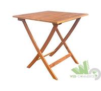TAVOLO RICHIUDIBILE PIEGHEVOLE LEGNO ACACIA 70X70XH74 CM GIARDINO CAMPEGGIO