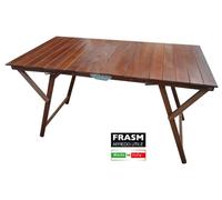 TAVOLO RICHIUDIBILE PIEGHEVOLE PIANO STRISCE 70X140X78 NOCE CASA CUCINA 8 2023