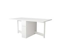 Tavolo Richiudubile in 35 cm a ribalta kungla in legno ingegnerizzato e massiccio, dimensioni 170 x 90 x h75 cm, peso 59 Kg, finitura bianca bianco