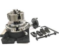 Tavolo rotante regolare da 4"/100 mm con piccoli mandrini e piastra posteriore