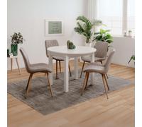 Tavolo rotondo allungabile Coburg 100 colore bianco 100x76x100 cm.