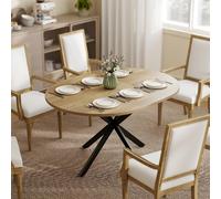 Tavolo Rotondo Allungabile da Pranzo Cucina 100-135x100x75 cm Legno DecHome