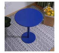 Tavolo rotondo blu da esterno con base in metallo, moderno tavolo da cocktail bistro/cucina, varie dimensioni (40 x 56 cm)