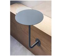 Tavolo rotondo da bar da 40 cm, grigio con vassoio in metallo, moderno, salvaspazio, per sala da pranzo, caffetteria, ristorante, camera da letto, decorazione per la casa