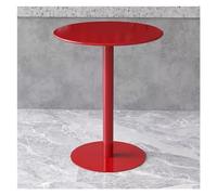 Tavolo rotondo da bistrot in metallo per esterni e interni, ideale per caffè, dessert, bar, tavolino perfetto per divani e piccoli spazi