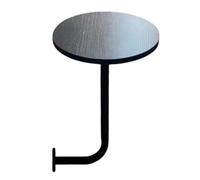 Tavolo rotondo da parete per bar, cucina o ufficio, pieghevole, salvaspazio, ideale per piccoli spazi e panetterie, colore: nero