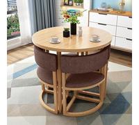 Tavolo Rotondo Da Pranzo Moderno, 80 Cm, Per Sala Da Pranzo E Cucina, Con 4 Sedie, Rotondo Da Conferenza