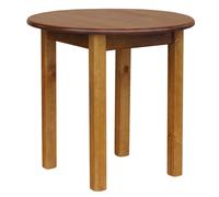 koma - Tavolo rotondo in pino massiccio, da cucina, da ristorante, 90 cm, colore rovere