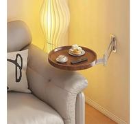 Tavolo rotondo pieghevole da parete, struttura in metallo, mensola galleggiante girevole, pieghevole per risparmiare spazio, mensola estensibile per comodino, adatto per camera da letto, soggiorno