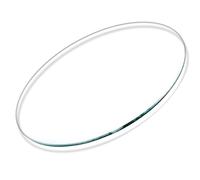 Tavolo rotondo trasparente in vetro spesso 8 mm, bordo lucido, versatile per sala da pranzo e ufficio, 1000 mm, soluzione elegante per l'arredamento della casa