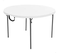 Tavolo rotondo Wellhome da 120 cm - Tavolo da giardino pieghevole - Busta rigida