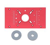 Tavolo router inserisci piastra in alluminio di sollevamento in lega di base dell'accessorio per la lavagna di precisione in legno di taglio di precisione di precisione nera rossa (Rosso)