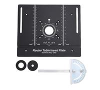 Tavolo router Piatto di inserzione, tavolo in lega di alluminio Inserisci scheda con guida di gabbia e scale Piatta router di lancio per il taglio e incisione