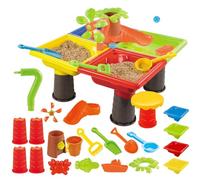 Tavolo Sabbia E Acqua per Bambini 3-6 Anni, Dimensioni 45x45x35cm, Materiale ABS, Gioco Sensoriale per Giardino, Spiaggia E Piscina, Sviluppo Motorio E creatività, Peso 1500g