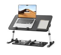 Tavolo, SAIJI Tavolino da letto, Supporto pc Portatile regolabile a 5 altezze, lapdesk pieghevole, per divano divano pavimento lavoro studio lettura scrittura mangiare (52 * 30cm nero)