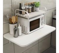 Tavolo Salvaspazio da Muro a Ribalta 80x60 cm in MDF Bianco