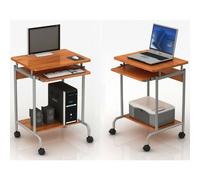 TAVOLO SCRIVANIA PORTA PC COMPUTER COMPACT COMPATTO CON CASSETTO PER TASTIERA ES