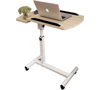 BAKAJI Scrivania Tavolo da Lavoro Porta Pc Computer Altezza Regolabile Tavolino Letto Divano Piano in Legno MDF Inclinabile Struttura in Metallo Casa Ufficio Design Moderno 60 x 40 x 96 cm