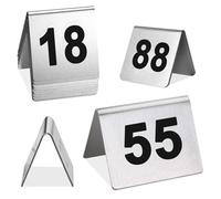 Tavolo Segno Per Matrimonio, Numeri Da Tavolo Da Tenda In Acciaio Inossidabile, Targhette Numerazione Tavoli Doppia Faccia, Impilabili, Per Ristorante, Cafe, Bar, Ricevimenti(Black,1-25)