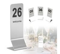 Tavolo Segno Per Matrimonio, Numeri Per Tavoli Cartello In Acciaio Inossidabile, Impilabili Segnatavoli, Segno Da Tavolo Doppia Faccia, Per Banchetti, Caffè, Ristoranti, Hotel(1-50)