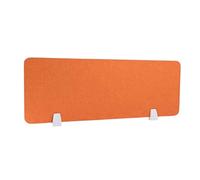 Tavolo separato pannello privacy, Divisorio da scrivania acustico in feltro for ufficio, privacy, multicolore, 30x(40-120) cm(Orange~red,30 * 80cm free punch~free fixing clip)