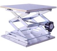 Tavolo Sollevatore Manuale in Acciaio Inox Piattaforma Sollevatore Forbice per RC Auto e Laboratorio Alta Capacità di Carico 30x30cm