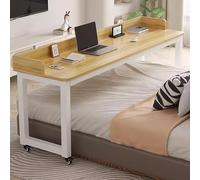 Tavolo sopra Il Letto, Carrello sopra Il Letto, Scrivania Portaoggetti, Ampia Scrivania da Studio, Scrivania ad Angolo, Mobile Studio Porta PC con Ruote, Tastiera Scorrevole Postazioni da Lavoro