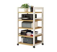 Tavolo stampante armadio stampante 5 livelli stampante verticale moderna stampante mobile in legno stampante mensola scrivania organizzatore casa ufficio archiviazione e organizzazione (colore: 1