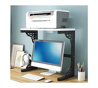 Tavolo stampante armadio stampante monitor computer mensola host a doppio strato mensola stampante desktop mensola stampante mensola computer ufficio archiviazione e organizzazione (colore: 1