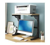 Tavolo stampante armadio stampante monitor computer mensola host a doppio strato mensola stampante desktop mensola stampante mensola computer ufficio archiviazione e organizzazione (colore: 1, taglia