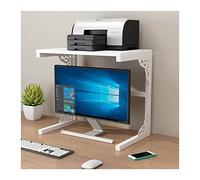 Tavolo stampante armadio stampante monitor del computer scaffale host a doppio strato mensola stampante desktop mensola stampante mensola computer ufficio archiviazione e organizzazione (colore: 1