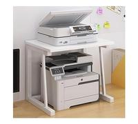 Tavolo Stampante Supporto Per Stampante Da Tavolo In Legno Supporto Per Stampante Con Struttura In Metallo Ripiano Per Stampante Per Stampante Scanner Fax Porta Stampante da Scrivania ( Color : White