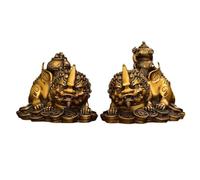 Tavolo Statua 1 Coppia Ornamenti Desktop Rame Fortune Feng Shui Artigianato uffici casa Decorazione di Buddha (Dimensioni: l)