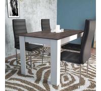 TAVOLO STILE MODERNO BIANCO GRIGIO SCURO 138x80x74.5 CUCINA SOGGIORNO MOD.PEPPER