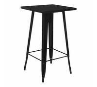 TAVOLO STILE TOLIX ALTO 60X60XH108cm METALLO NERO BAR RISTORANTE CATERING HOTEL