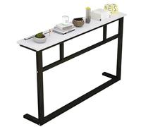 Tavolo stretto con contenitore dietro il divano, telaio in acciaio spesso, multiuso, per ingresso, comodino, copertura per termosifone, 100 x 80 x 20 cm