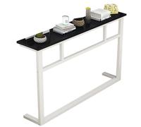 Tavolo stretto con contenitore sottile dietro il divano tavolo robusto telaio in acciaio mobili da ingresso per corridoio comodino e copertura riscaldatore grigio 160 x 80 x 20 cm