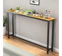 Tavolo stretto dietro divano,tavolo ingresso sottile con piedini regolabili | Design aderente muro, piedini antiscivolo, telaio metallico stabile, stile sottile(B,120cm/47.2in)