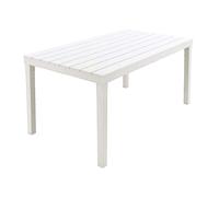 Tavolo Sumatra - 01793, Colore Bianco, 138 x 80 x 8 cm, tessuto, quadrato