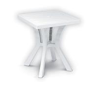 Tavolo Tavolino da Esterno Giardino Bianco in Resina Rigoletto cm 60x60x72h PAS